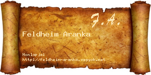 Feldheim Aranka névjegykártya